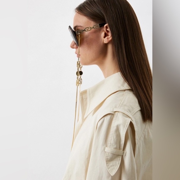 VERSACE Dark Brown Geometric Ladies Sunglasses VE4395 534673 59 - Picture 6 of 14